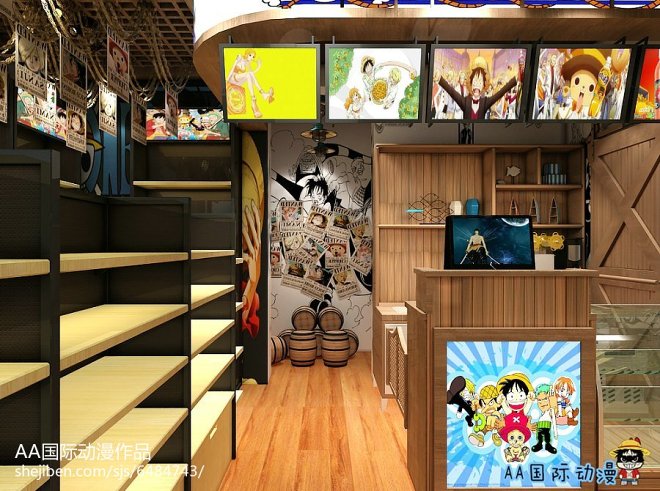 沉浸幻想世界 AA國際動漫主題餐廳3D設計效果圖深度解析